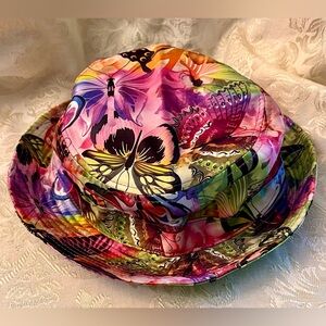 NWT Crown Hat Co Botanical Bucket Hat 100% Cotton Psalm 23 See Notes Re Describe
